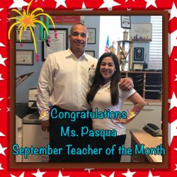 Teacher of the Month- Ms. Pasqua