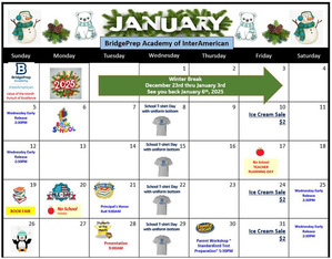  See our January Activity calendar and be prepared to start the new year on a positive track. 